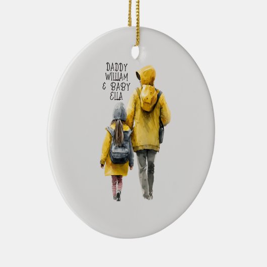 Vader en dochter Bond Keramisch Ornament (Rechts)