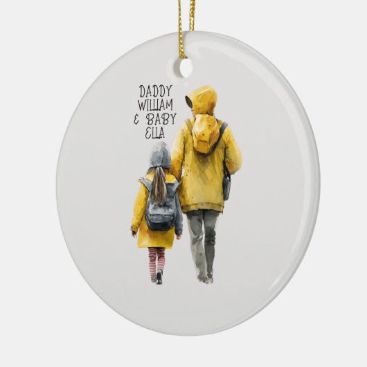 Vader en dochter Bond Keramisch Ornament (Links)