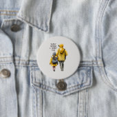 Vader en dochter Bond Ronde Button 7,6 Cm (In situ)