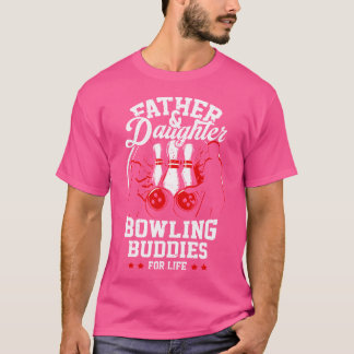 Vader en dochter bowling vrienden voor het leven v t-shirt