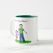 Vader en dochter Brunette Mok (Namen aanpassen) (Voorkant links)