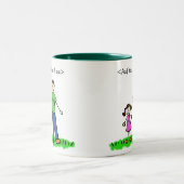 Vader en dochter Brunette Mok (Namen aanpassen) (Center)