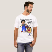 Vader en dochter Cartoon T-shirt (Voorkant volledig)