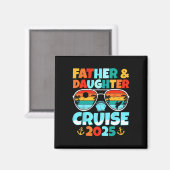 Vader en dochter cruise 2025 Retro Vaderdag Magneet (Voorkant / Achterkant)