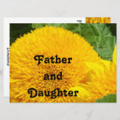 Vader en dochter Dance Invitations Kaart Flower (Voorkant / Achterkant)