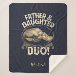 Vader en dochter First Fathers Day Custom Sherpa Deken