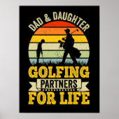 Vader en dochter golfen partners voor het leven poster (Voorkant)