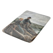 Vader en Dochter in Zee (door Albert Edelfelt) Badmat (Gekanteld)