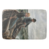 Vader en Dochter in Zee (door Albert Edelfelt) Badmat (Voorkant)