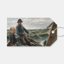 Vader en Dochter in Zee (door Albert Edelfelt) Cadeaulabel