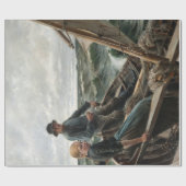 Vader en Dochter in Zee (door Albert Edelfelt) Cadeaupapier (Vlak)