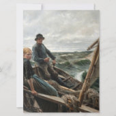 Vader en Dochter in Zee (door Albert Edelfelt) Kaart (Voorkant)