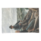 Vader en Dochter in Zee (door Albert Edelfelt) Kussensloop (Voorkant-Rechts)