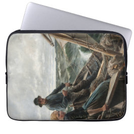 Vader en Dochter in Zee (door Albert Edelfelt) Laptop Sleeve