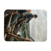 Vader en Dochter in Zee (door Albert Edelfelt) Magneet (Horizontaal)