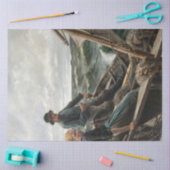 Vader en Dochter in Zee (door Albert Edelfelt) Tissuepapier (Craft)