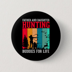 Vader en dochter jacht maatjes voor het leven leuk ronde button 5,7 cm