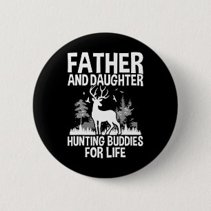 Vader en dochter jacht maatjes voor het leven leuk ronde button 5,7 cm