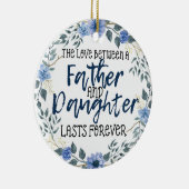 Vader en dochter Kerstmis Keramisch Ornament (Rechts)