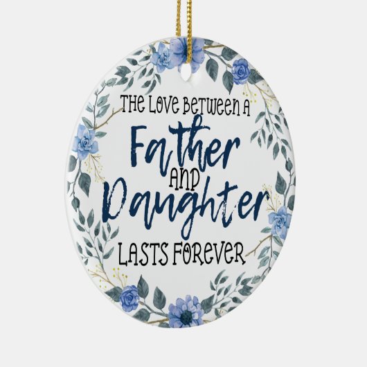 Vader en dochter Kerstmis Keramisch Ornament (Rechts)
