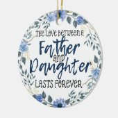 Vader en dochter Kerstmis Keramisch Ornament (Links)