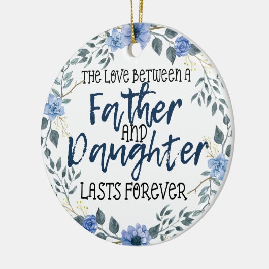 Vader en dochter Kerstmis Keramisch Ornament (Links)