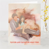 VADER EN DOCHTER LEES TIJD KAART (Gele Bloem)