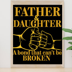 Vader en dochter liefde citaat eenvoudig elegant poster