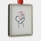 Vader en dochter metalen ornament (Rechts)