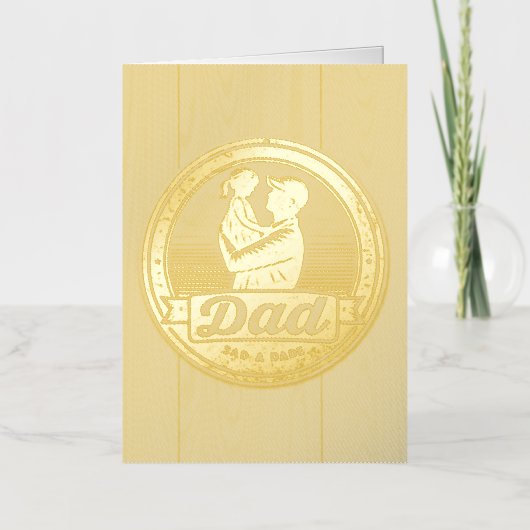 Vader en dochter  omarmen Kaart (Voorkant)