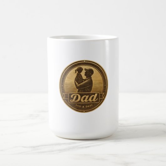 Vader en dochter  omarmen Mok (Midden)