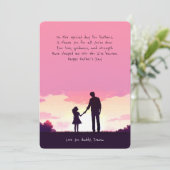 Vader en dochter onder de hemel | VADERDAG Feestdagenkaart (Staand voorkant)