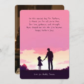 Vader en dochter onder de hemel | VADERDAG Feestdagenkaart (Voorkant / Achterkant)