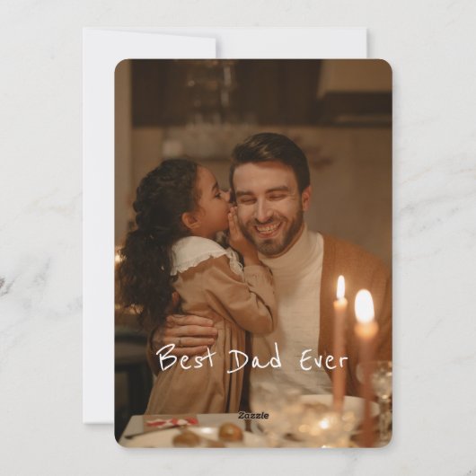 Vader en dochter onder de hemel | VADERDAG Feestdagenkaart (Achterkant)