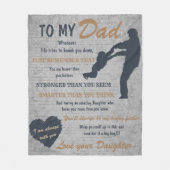 Vader en dochter Vader Dag Fleece Deken (Voorkant)