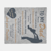 Vader en dochter Vader Dag Fleece Deken (Voorkant (Horizontaal))