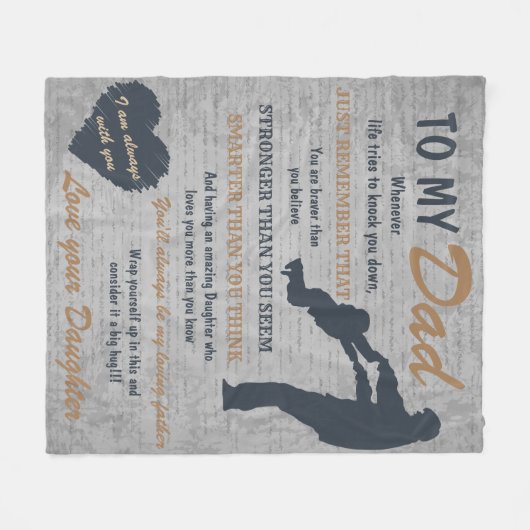 Vader en dochter Vader Dag Fleece Deken (Voorkant (Horizontaal))