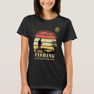 Vader en dochter Vist partners voor levensmono T-shirt