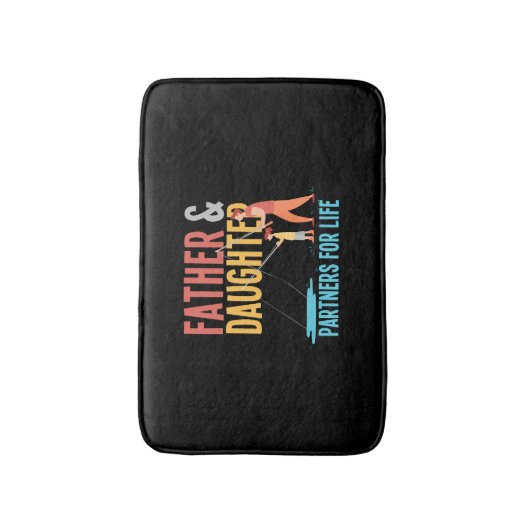 Vader en dochter Vist vrouwen Badmat (Voorkant Verticaal)