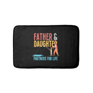 Vader en dochter Vist vrouwen Badmat