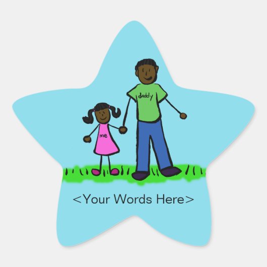 Vader- en dochterfamilie — Aangepaste stickers (Voorkant)