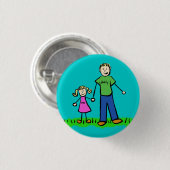 Vader- en dochterfamilie Pin Art Button (Voorkant /achterkant)