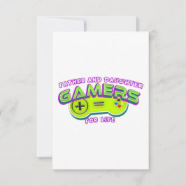 Vader- en dochtergamers voor het leven bedankkaart