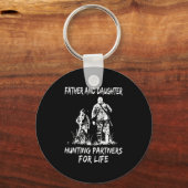 Vader- en dochterjachtpartners voor het leven sleutelhanger (Voorkant)