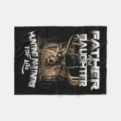 Vader- en dochterjachtpartners voor het leven van fleece deken (Voorkant (Horizontaal))