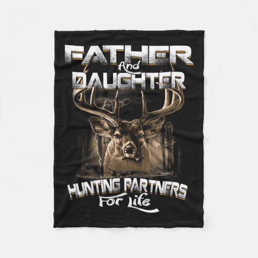 Vader- en dochterjachtpartners voor het leven van fleece deken (Voorkant)