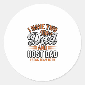 Vader en gastvader Vintage graveer citaat ontwerp_ Ronde Sticker