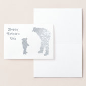 Vader en kind 2 silhouet Vaderdag kaart (Display)
