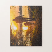 Vader en kind blij vaderdag - foto van vader legpuzzel (Verticaal)