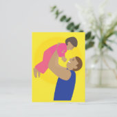 Vader en kind briefkaart (Staand voorkant)